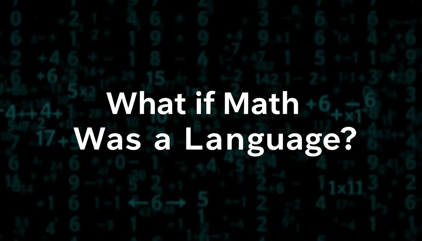What If Math Was a Language? - HypotheticalLens